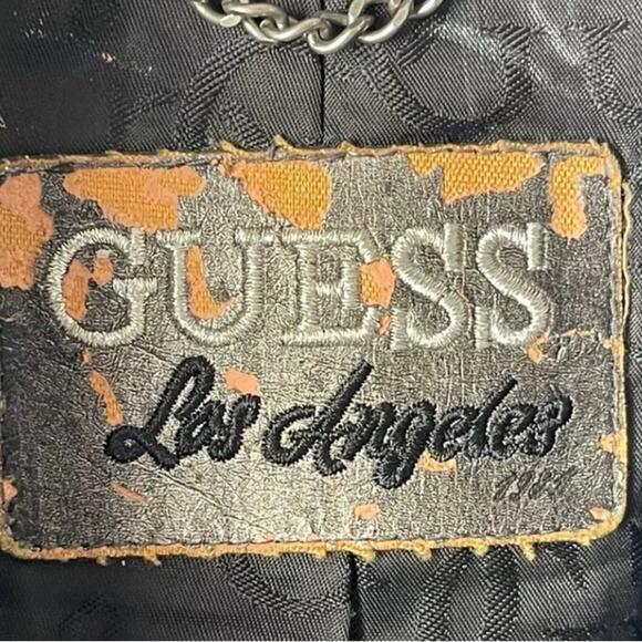 GUESS Vintage 1980’s Plaid Wool Blend Coat, Grunge, Urban, Military, Street, XL - Picture 8 of 10